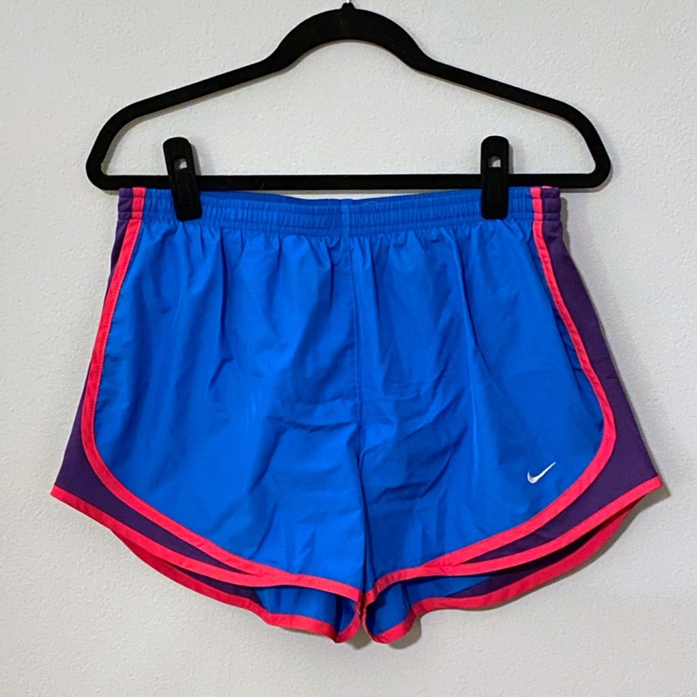 Nike Dri Fit Running Shorts Blue Pink Purple Women Medium
